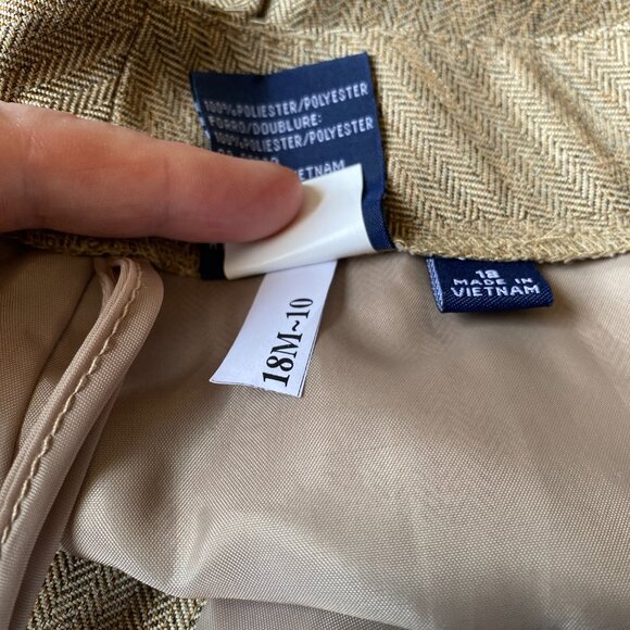 NWT Evan-Picone Pant Suit 18 40" waist Dijon Brown Port Elizabeth Shawl Collar - Picture 13 of 16